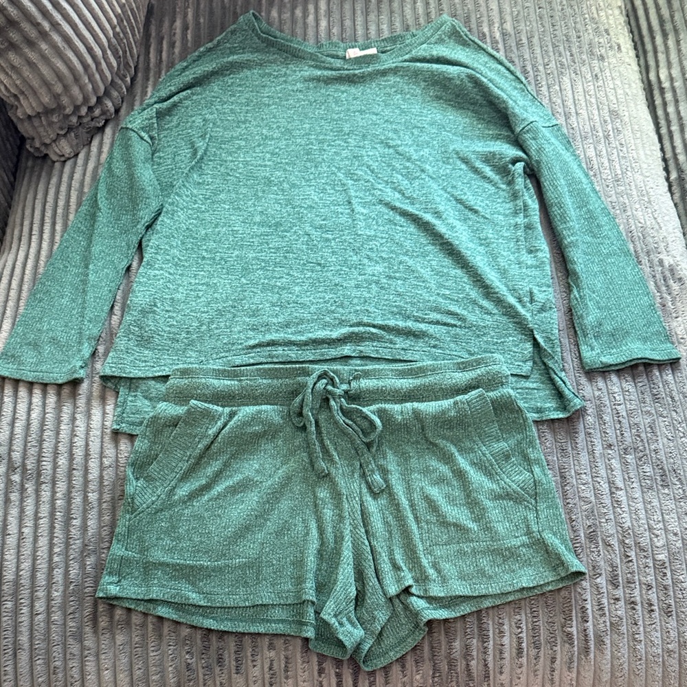 Women's Green Pajama Set